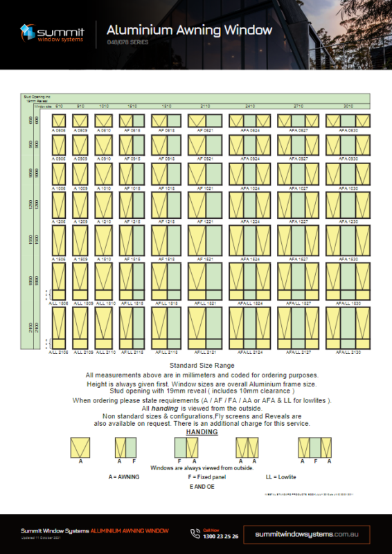 Aluminium Awning Window